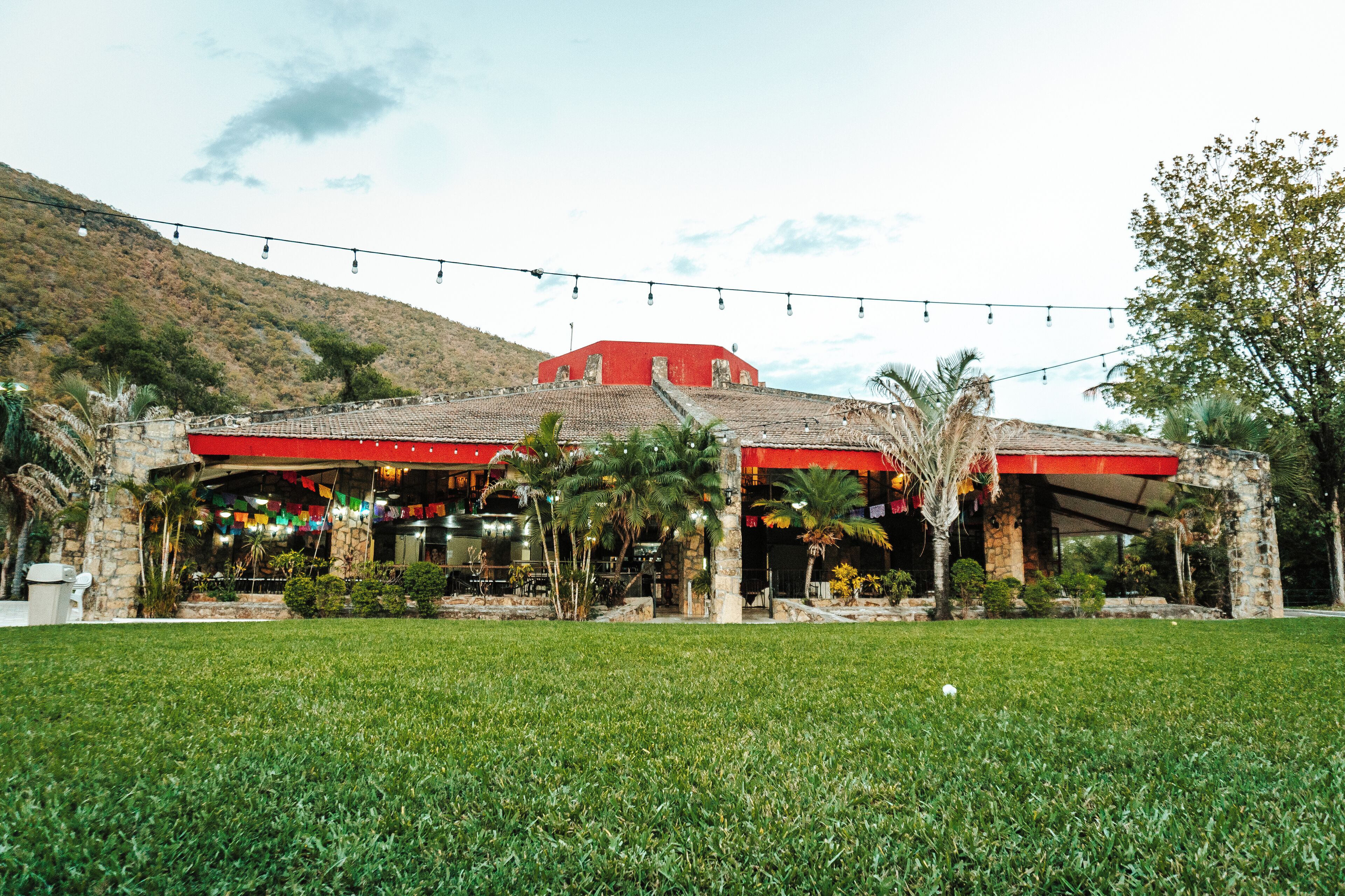 Breakfast, lunch, dinner served; international cuisine, pool views 