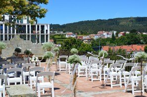 Outdoor wedding area