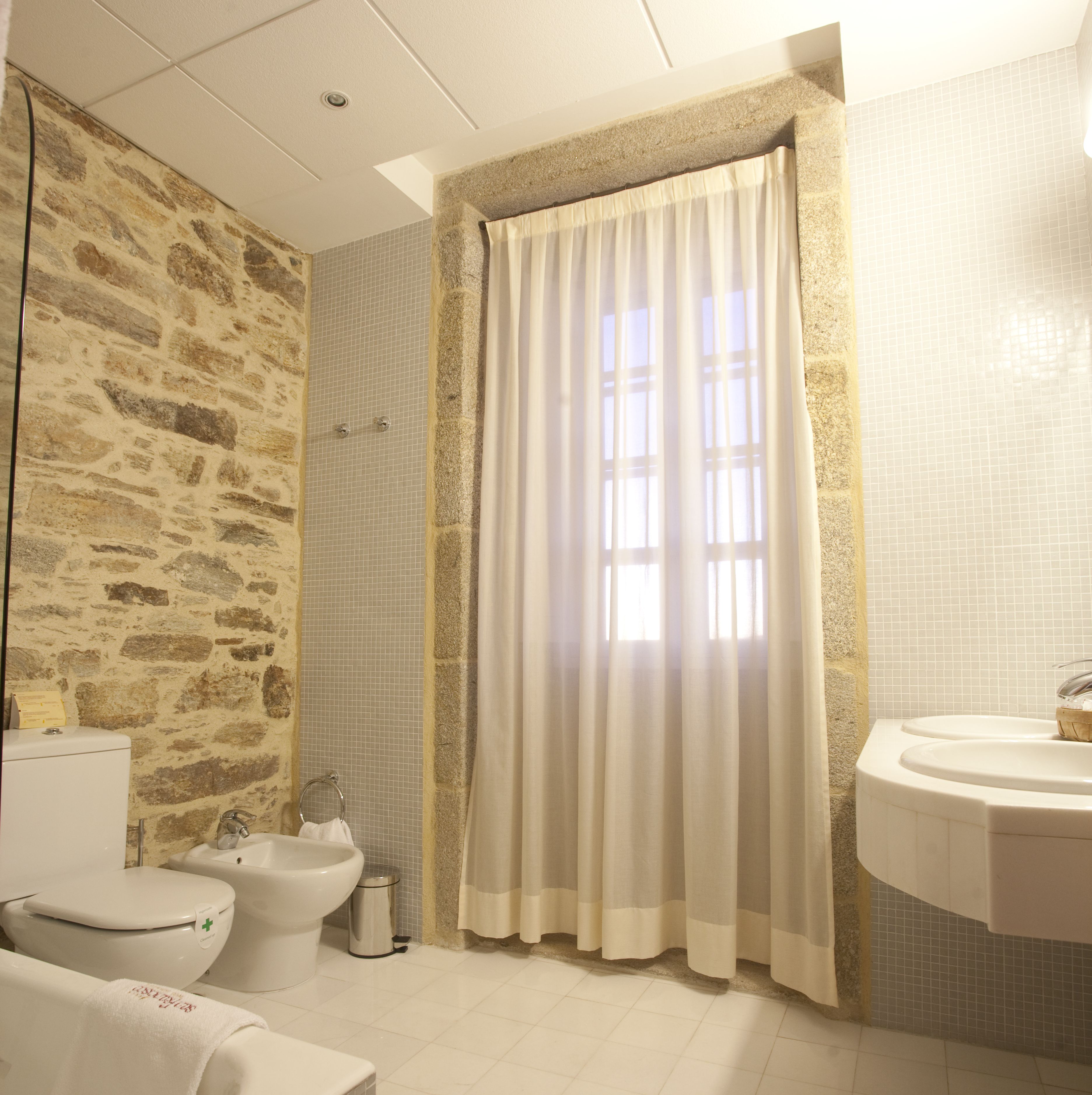 bathtub, hair dryer, bidet, towels