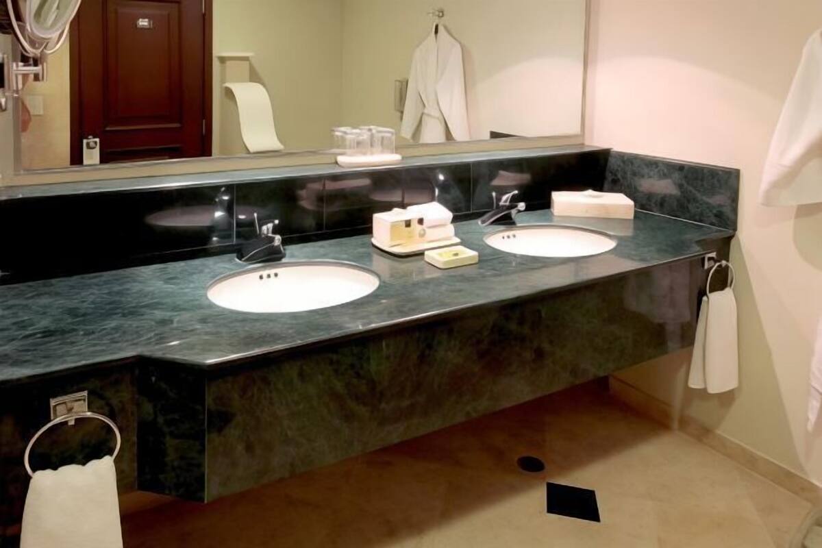 Bathroom | Shower, free toiletries, hair dryer, towels