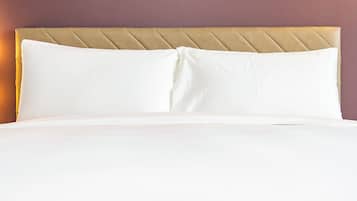 Down duvets, minibar, in-room safe, desk