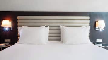 Down duvets, minibar, in-room safe, desk