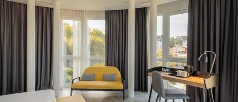 Down comforters, minibar, in-room safe, desk