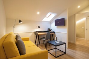 Junior Suite, Sea View | Down comforters, minibar, in-room safe, desk