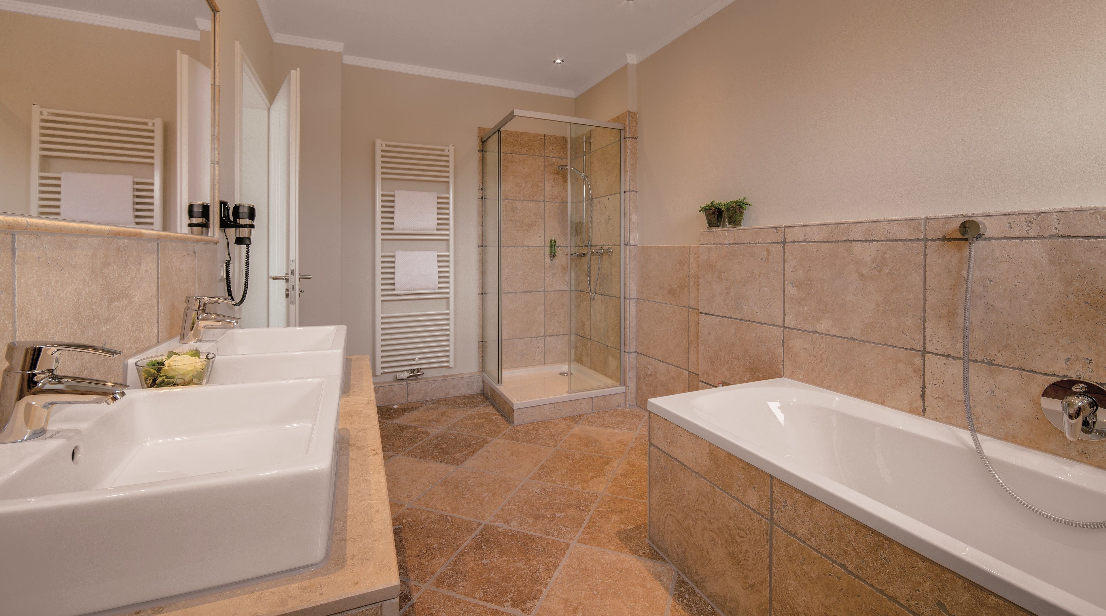 penthouse | bathroom | hair dryer, towels