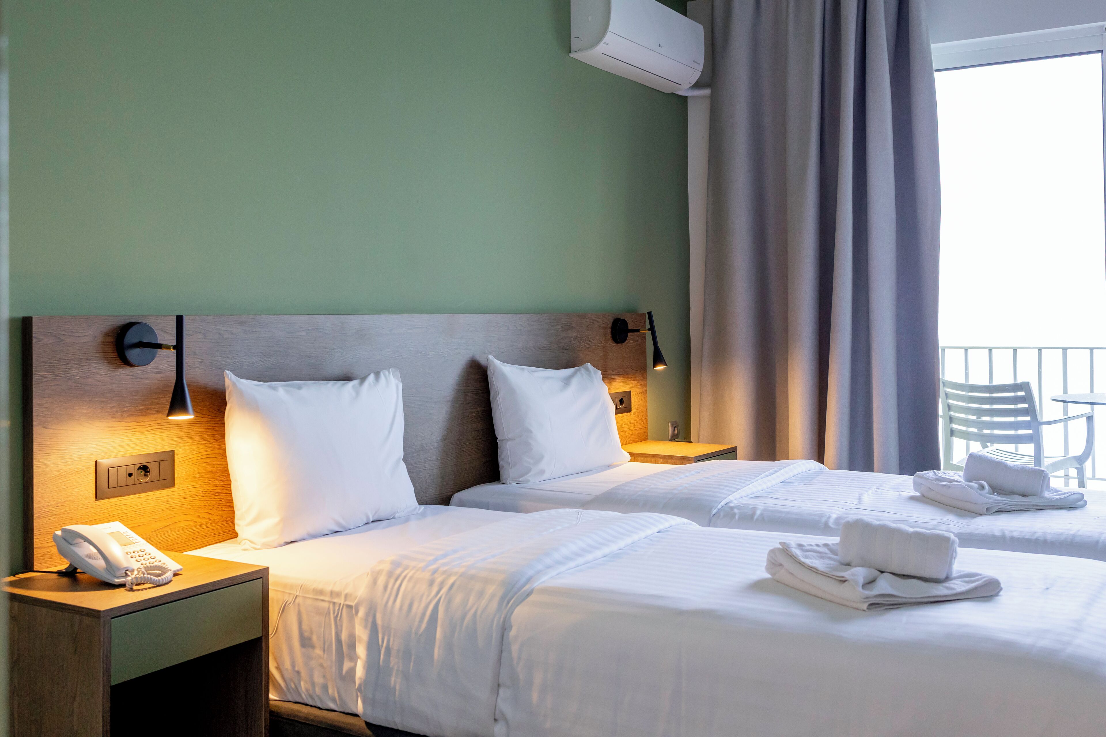 standard double or twin room, sea view | 1 bedroom, desk, blackout curtains, iron/ironing board