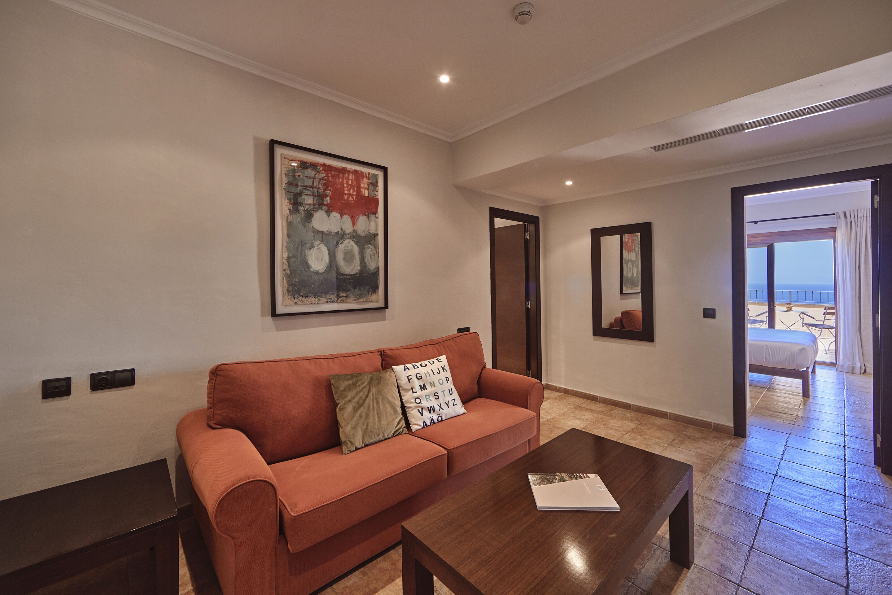 suite, terrace, sea view spa access not included | living area | 32-cm tv with digital channels