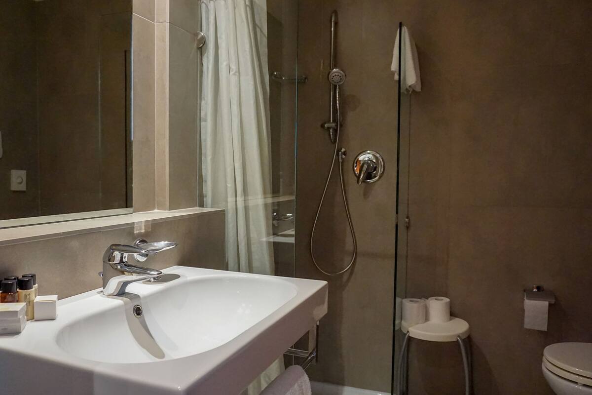standard room | bathroom | combined shower/bathtub, hair dryer, bidet, towels