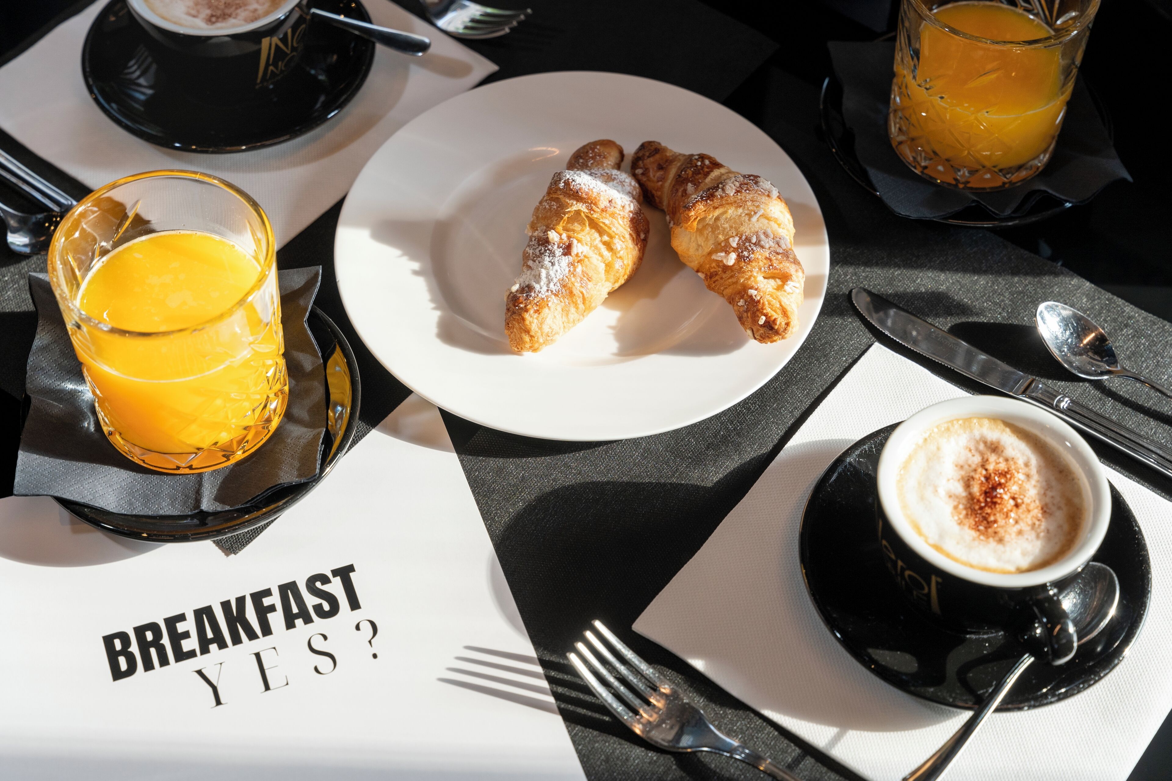 breakfast, lunch and dinner served