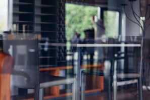 Enjoy a clean, open atmosphere in our restaurant, where you can dine or socialize with an unobstructed view.