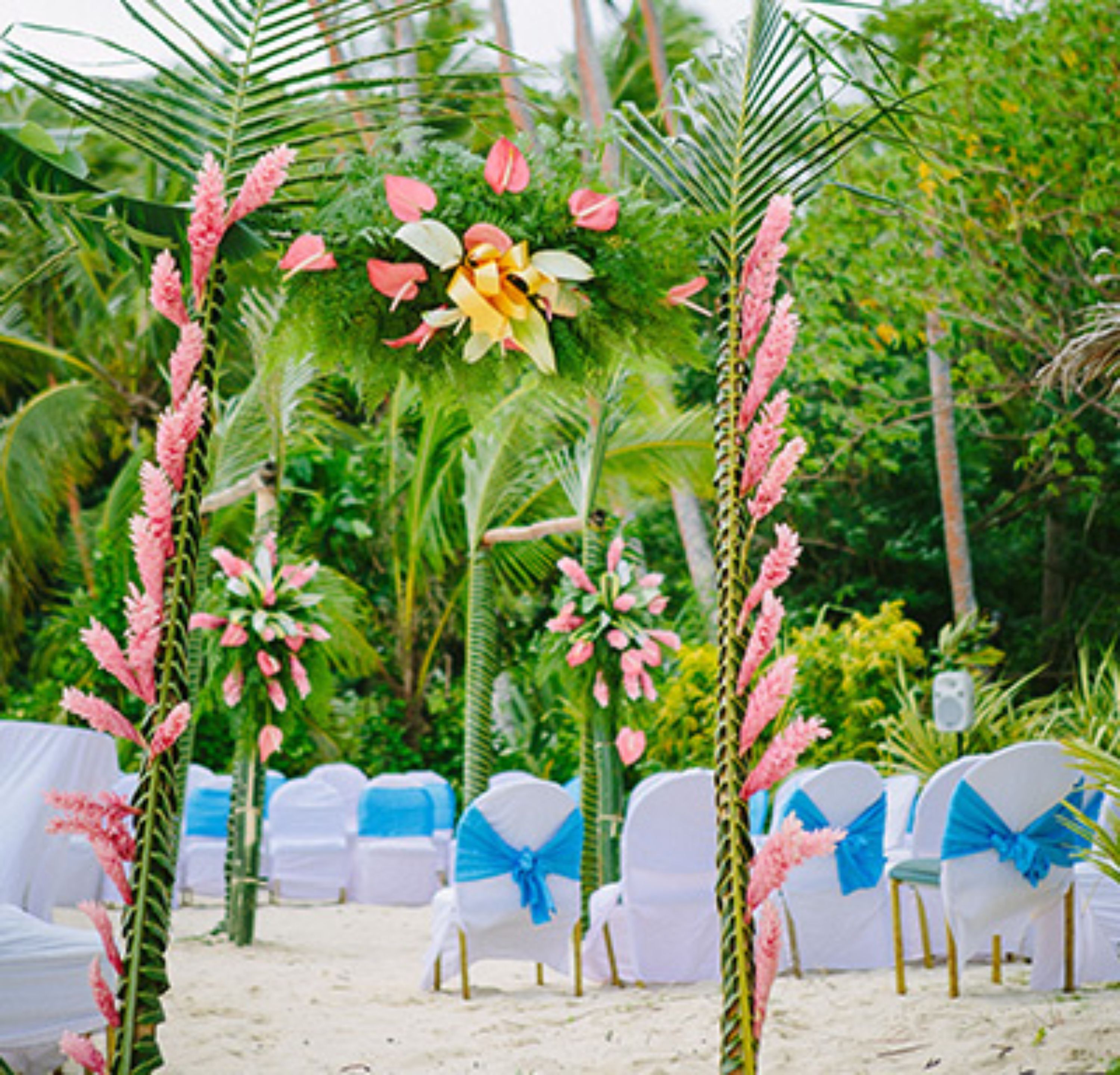 outdoor wedding area