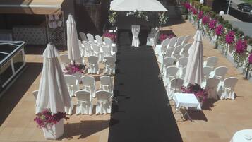 Outdoor wedding area
