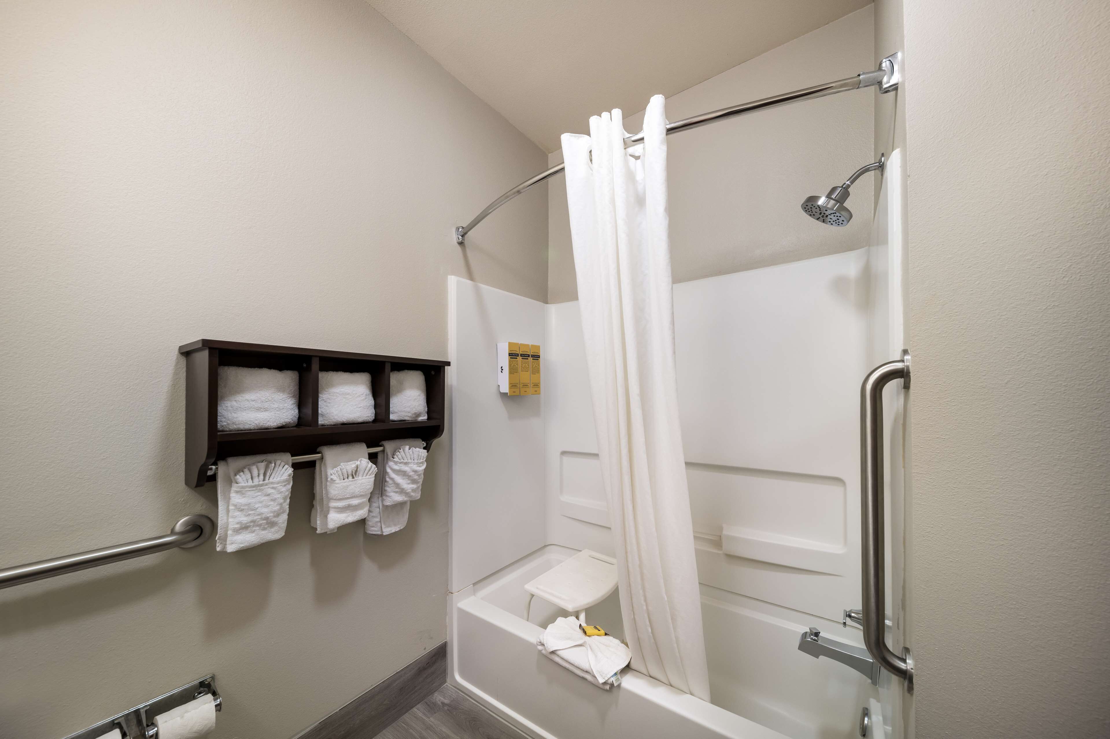 standard room, 1 king bed, accessible, bathtub | bathroom | free toiletries, hair dryer, towels