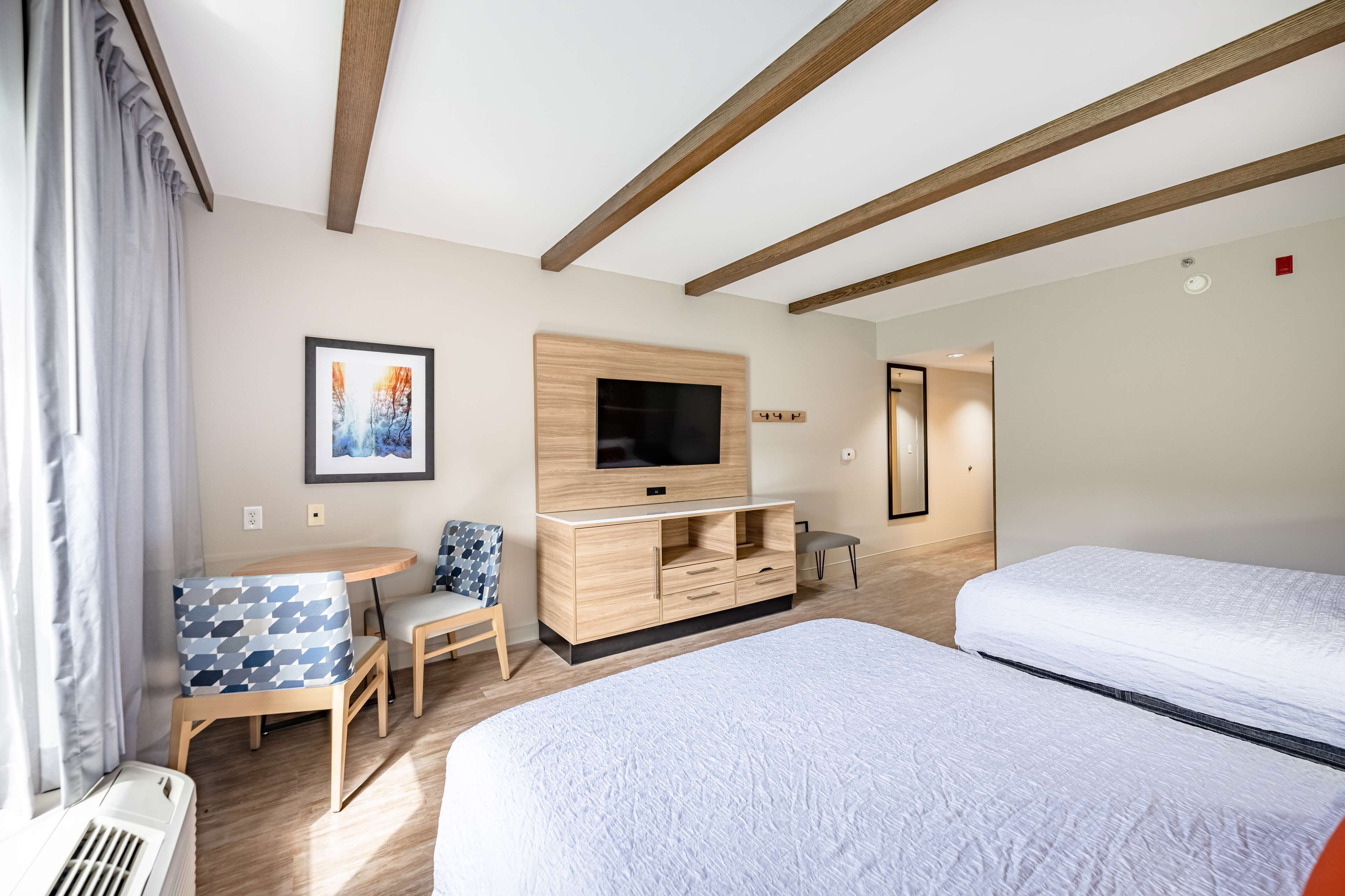 iron/ironing board, wifi, bed sheets, alarm clocks