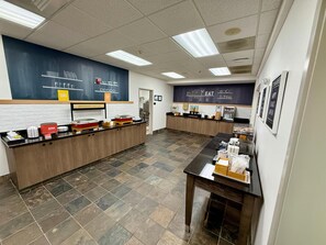 Free daily buffet breakfast