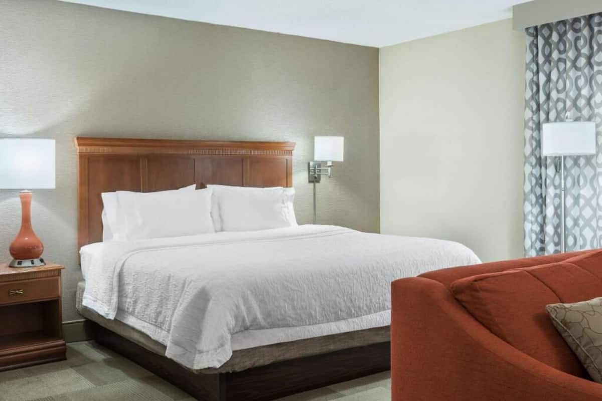 Ropa de cama de alta calidad, escritorio y cortinas blackout