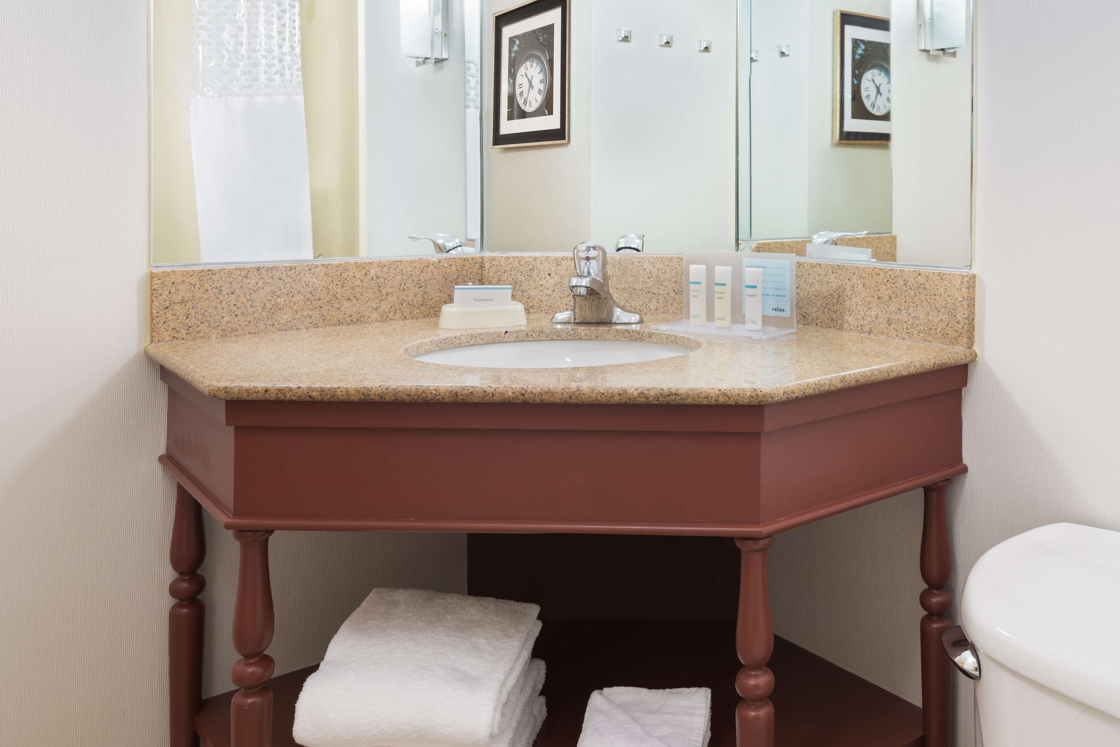 premium bedding, desk, blackout curtains, iron/ironing board