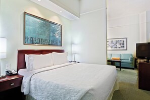 Ropa de cama de alta calidad, escritorio y cortinas blackout