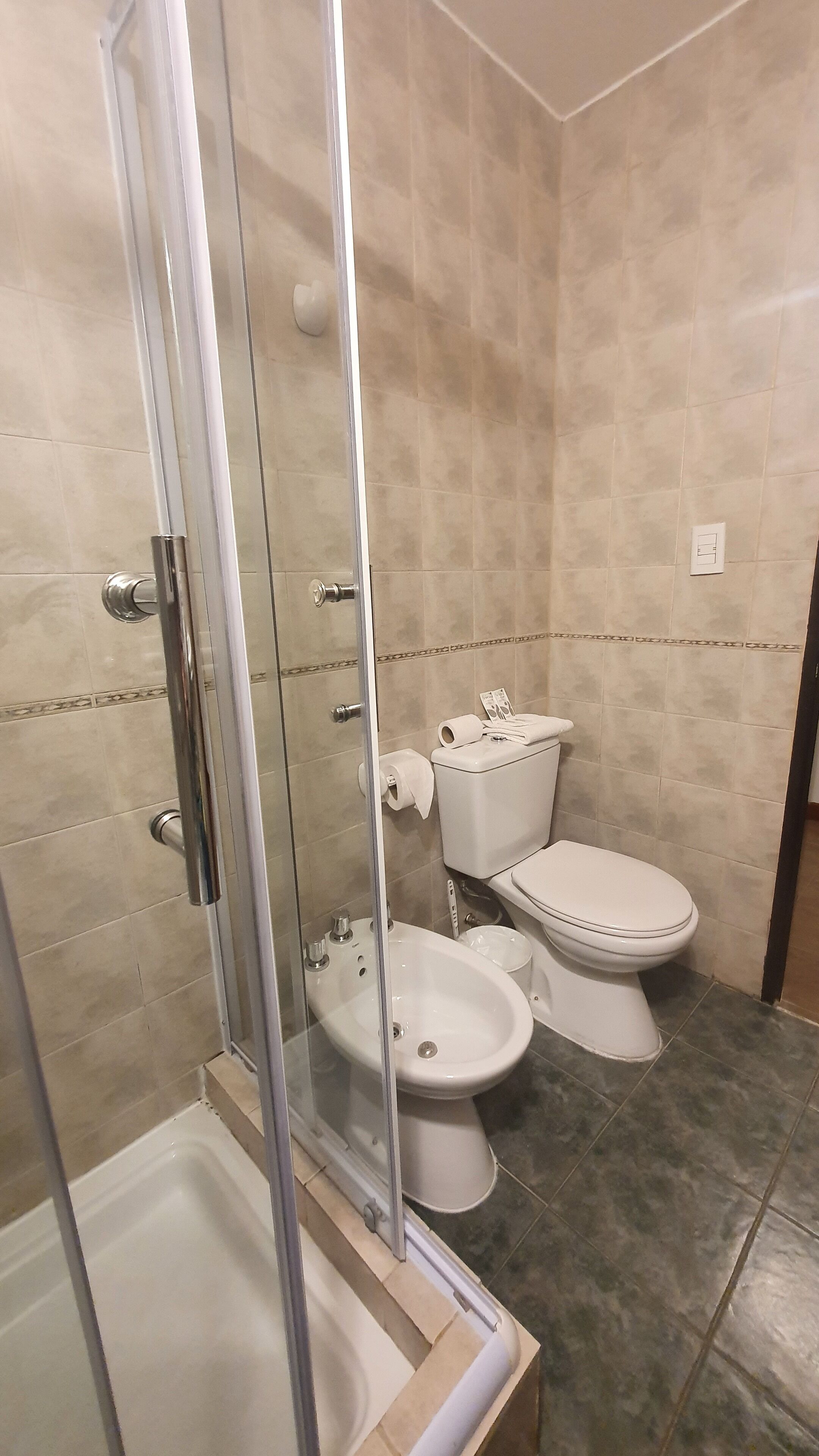 standard double room | bathroom | hair dryer, bidet, towels