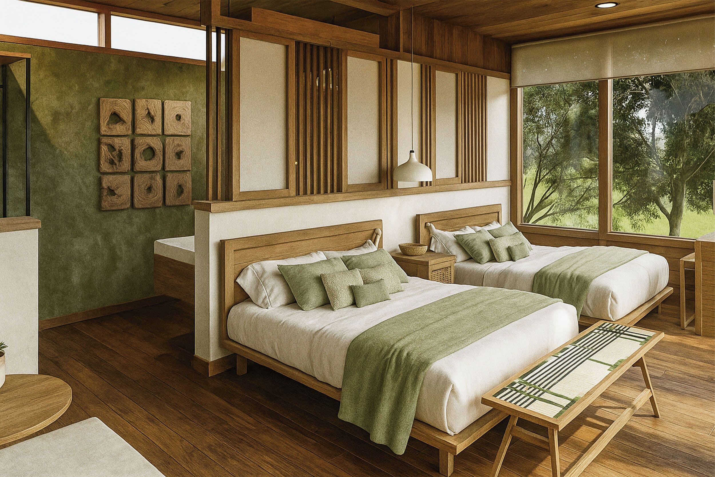 Literie de qualité supérieure, surmatelas, minibar