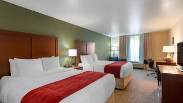 Standard Room, 2 Queen Beds, Non Smoking | Premium bedding, in-room safe, desk, blackout drapes