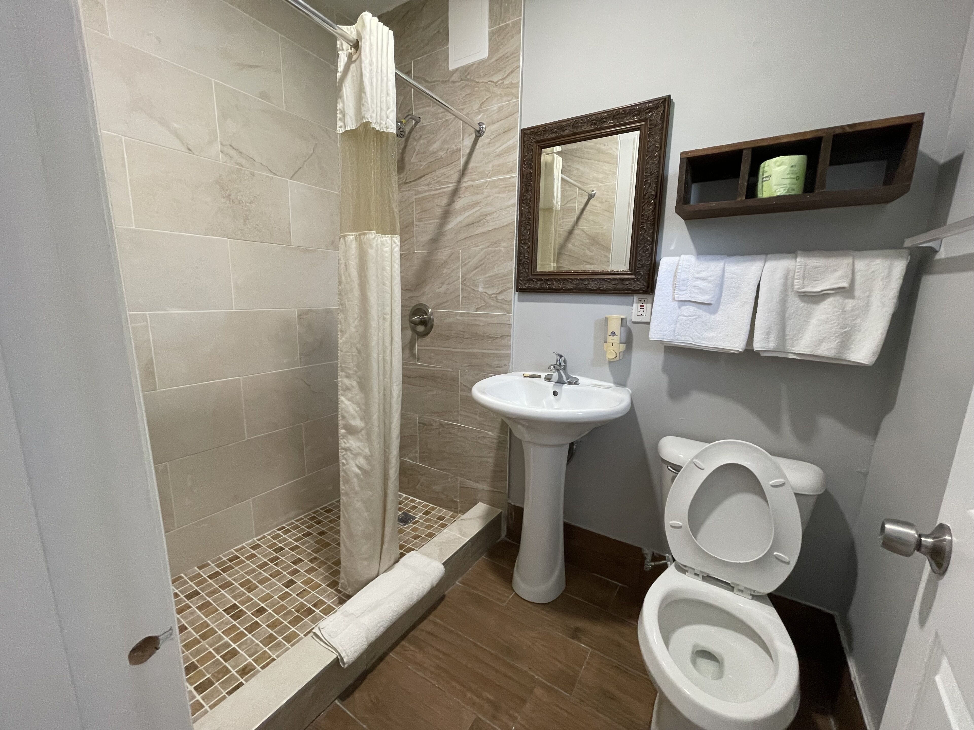 Chambre, 1 très grand lit, non-fumeur | Douche de la salle de bain