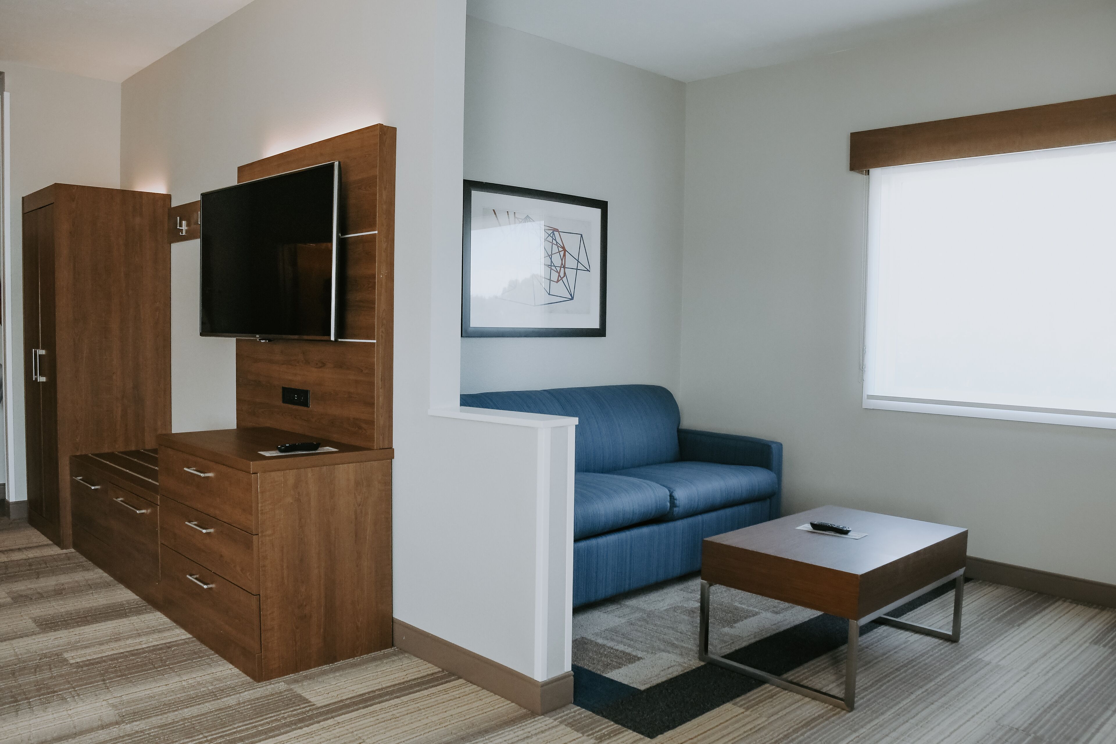 suite, 1 king bed | living room | flat-screen tv