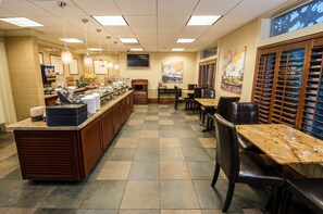 Free daily buffet breakfast