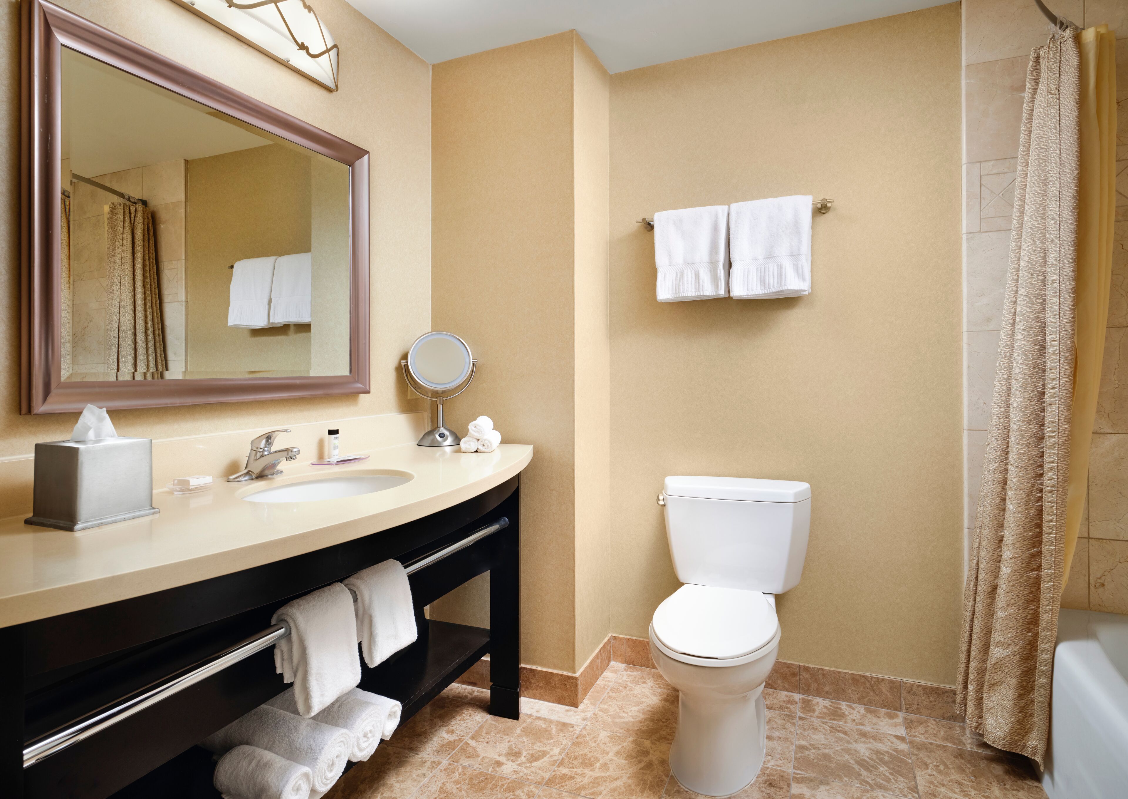 shower, hair dryer, bathrobes, towels