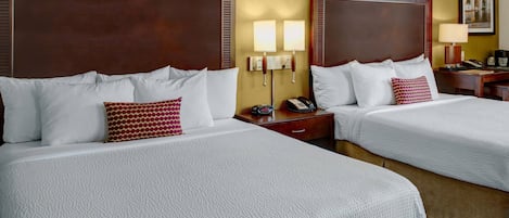 Hypo-allergenic bedding, in-room safe, desk, laptop workspace