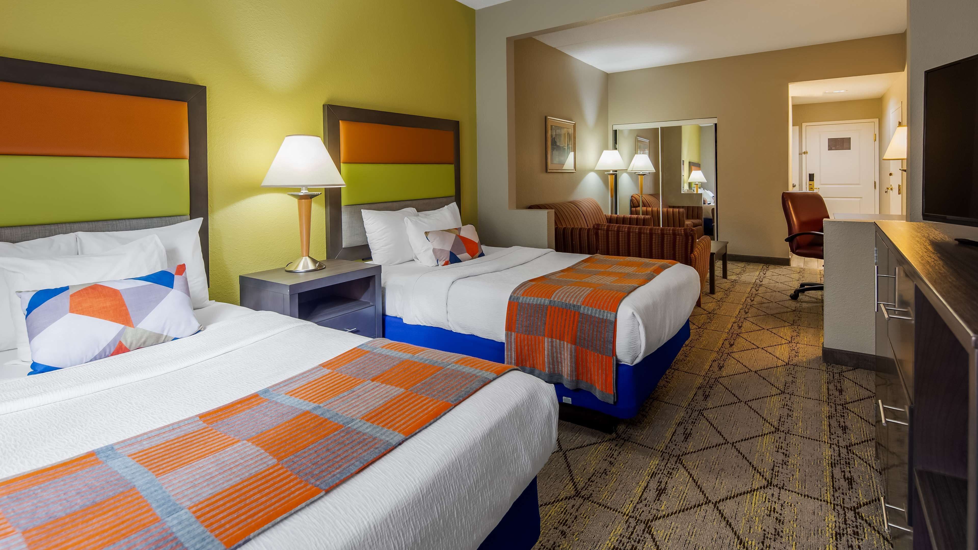 Suite, 2 Queen Beds, Non Smoking, Refrigerator & Microwave (with Sofabed) | In-room safe, desk, laptop workspace, blackout curtains