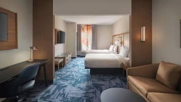 Studio, 2 Queen Beds | In-room safe, desk, laptop workspace, blackout drapes