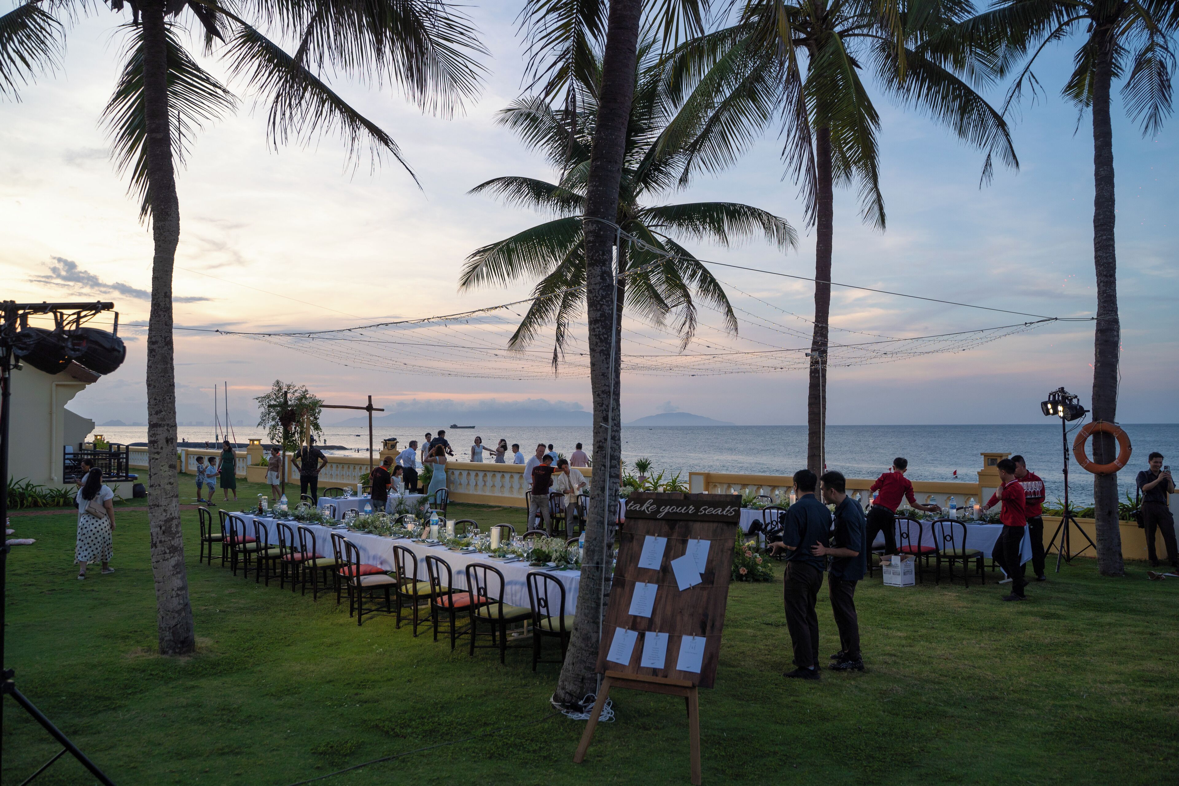 outdoor wedding area