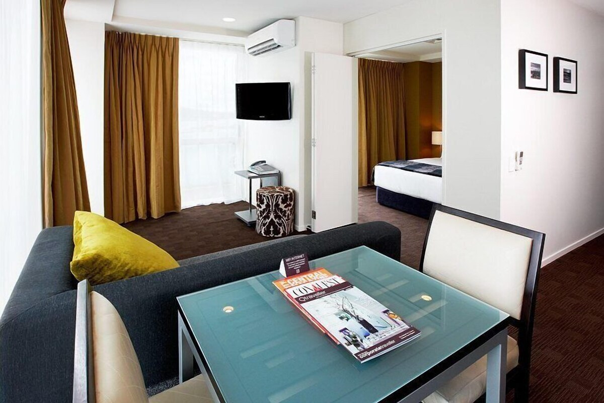 In-room safe, laptop workspace, blackout curtains, soundproofing