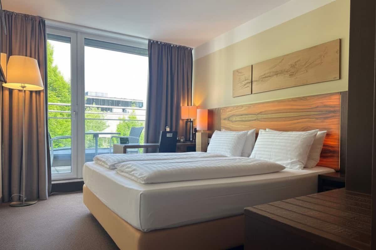 Standard Room, 1 King Bed | Hypo-allergenic bedding, in-room safe, desk, blackout drapes