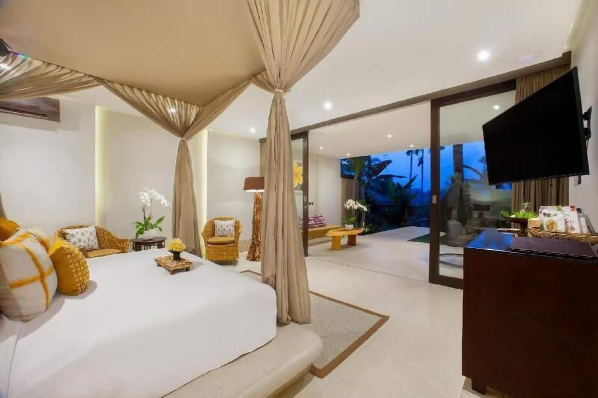 Sábanas de algodón egipcio, ropa de cama de alta calidad y minibar