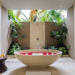 Phòng Suite Royal, 1 giường cỡ king, quang cảnh vườn | Phòng tắm | Bồn tắm và buồng tắm vòi sen riêng, đồ dùng nhà tắm miễn phí