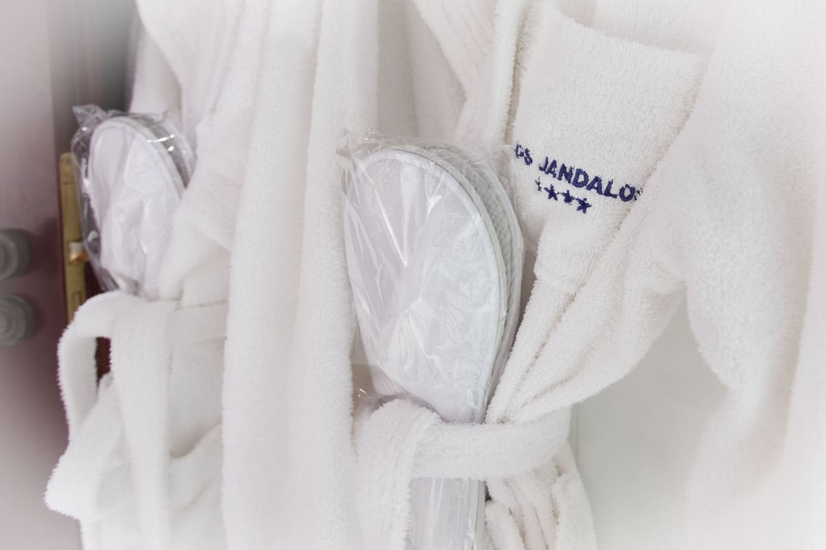 free toiletries, hair dryer, towels, shampoo