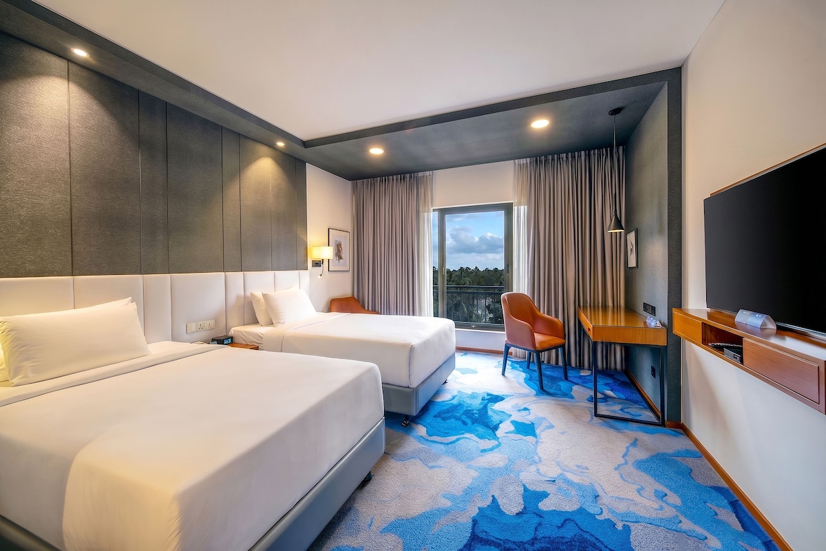 Quarto luxo | Roupas de cama premium, frigobar, cofres nos quartos, escrivaninha