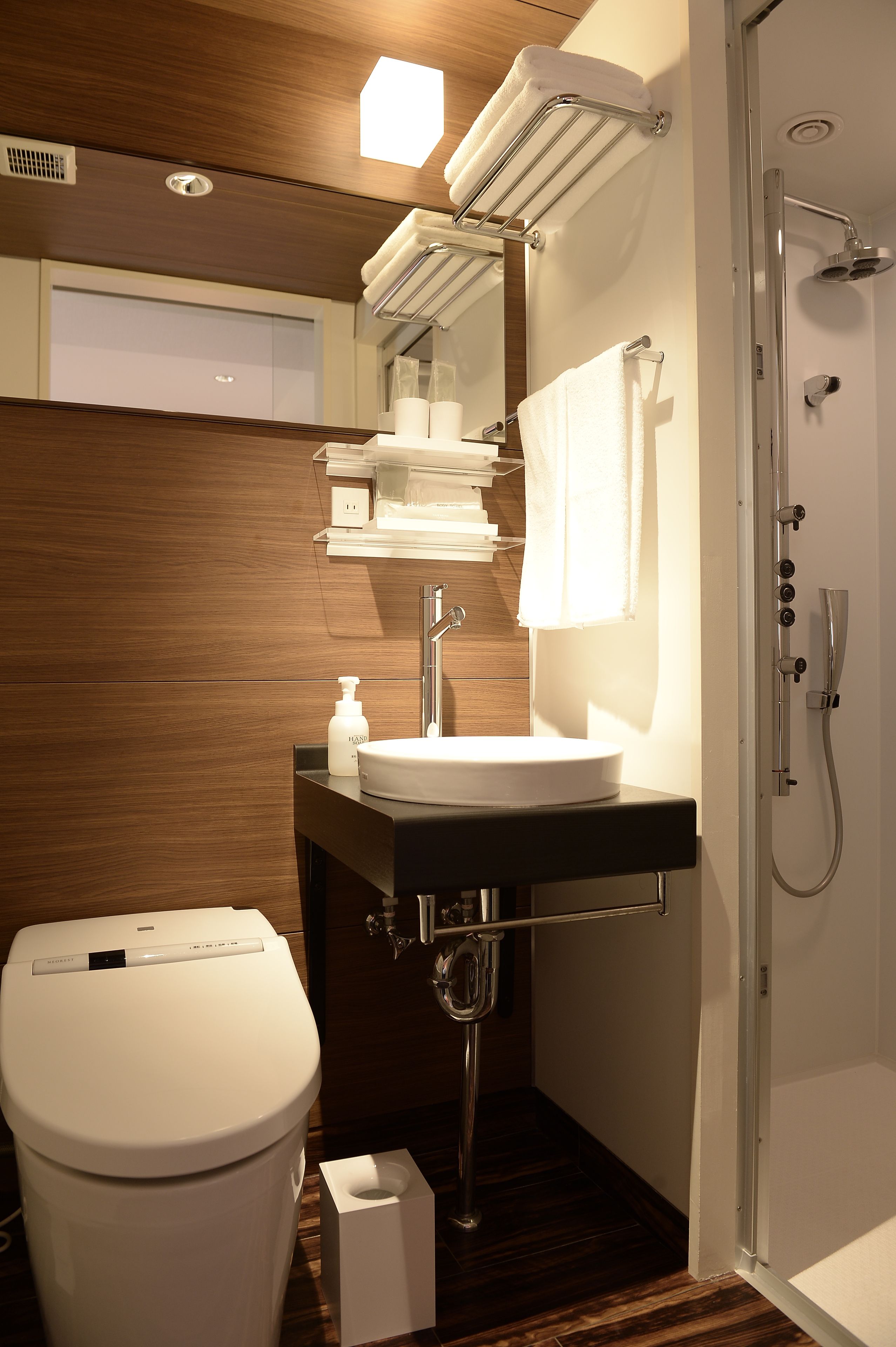 free toiletries, hair dryer, slippers, bidet