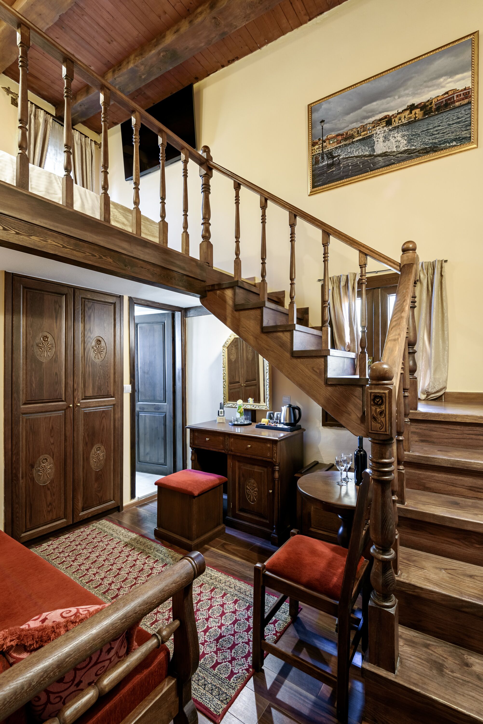 duplex, city view | living area | lcd tv, dvd player