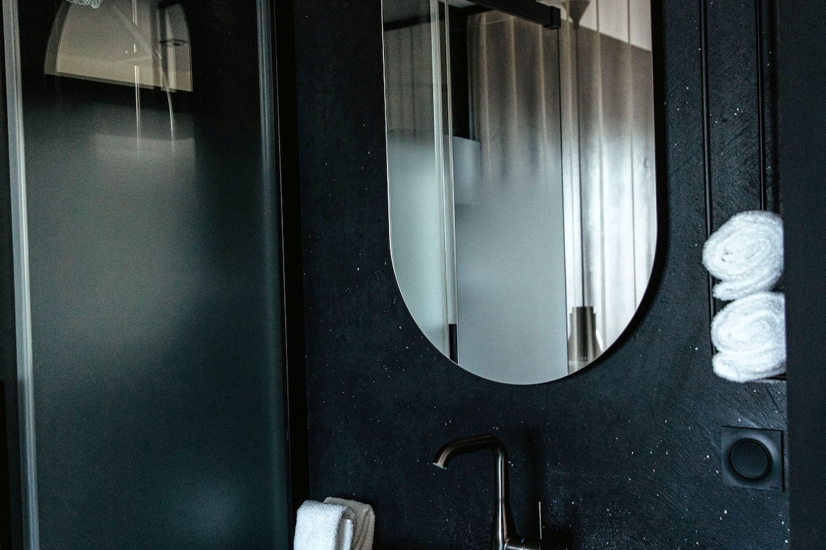 superior room | bathroom | shower, rainfall showerhead, eco-friendly toiletries, hair dryer