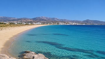 Beach nearby, beach shuttle, beach towels, scuba diving