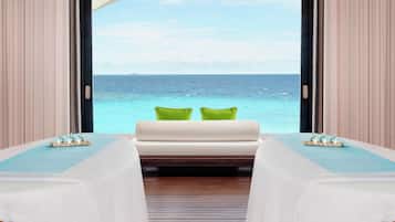 Outdoor treatment areas, body treatments, hydrotherapy, body wraps