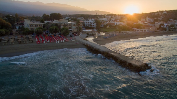 Private beach nearby, sun loungers, beach umbrellas, beach towels