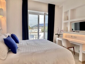 Kahden hengen deluxe-huone | Egyptinpuuvillaiset lakanat, ylelliset vuodevaatteet, untuvapeitot