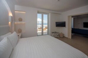 Presidential-suite - terrasse - havudsigt | Egyptiske bomuldslagner, premium-sengetøj, dundyner, minibar