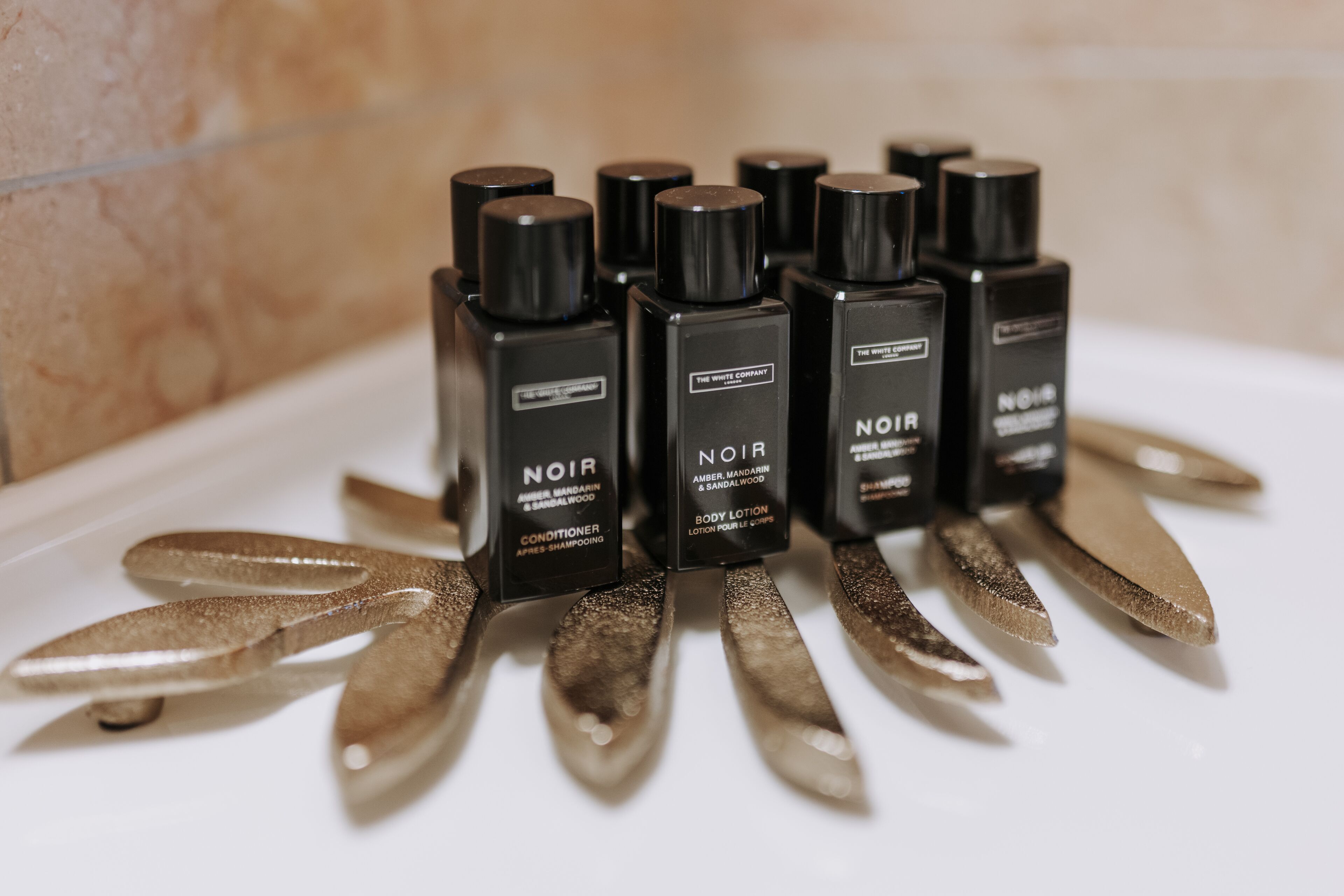 free toiletries, hair dryer, bathrobes, slippers