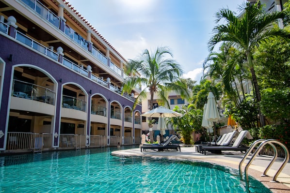 2 outdoor pools, open 7:00 AM to 7:00 PM, pool umbrellas - Karon Sea Sands Resort (Karon)