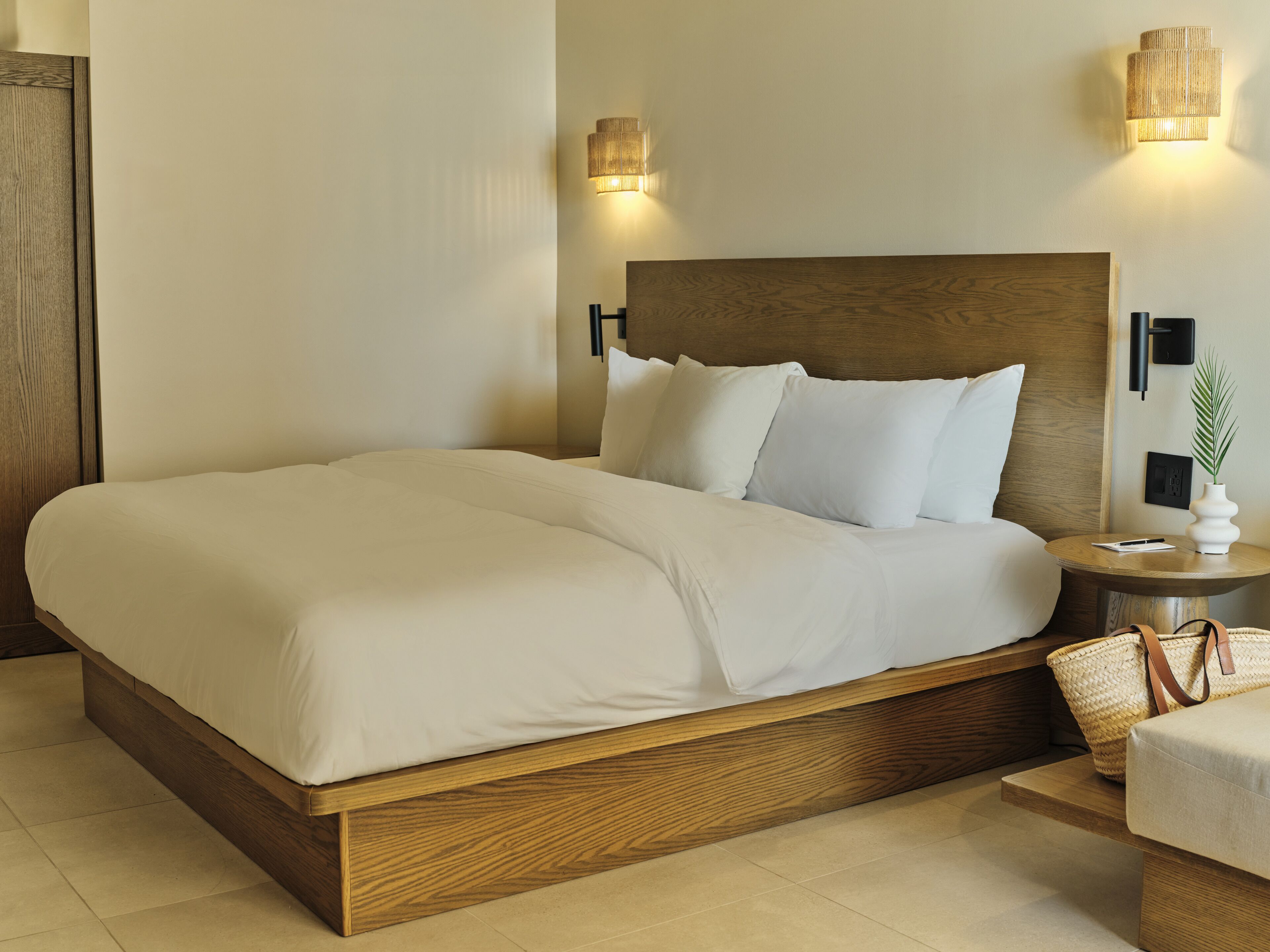 Premium bedding, blackout drapes, soundproofing, iron/ironing board